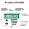 Signmission Personal Eyewash Station Inside With Symbol, 10 in W x Rectangle, Aluminum OS-2PACK-EM-A-710-L-10405 - alternate 5